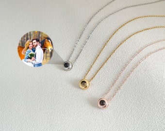 Collar de proyección de fotos personalizadas, colgante de fotos conmemorativas personalizadas, proyección de burbujas, imagen interior, regalo para mamá, regalo de aniversario