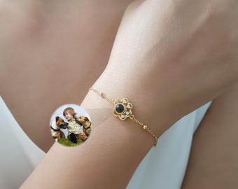 Pet Photo Projection Bracelet, Personalized Photo Bracelet, Cat Dog Picture Bracelet, Pet Memorial Gift, Gift for Her, Pet Lovers