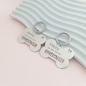 Personalized Dog ID Tag, Custom Dog Nameplate, Pet Anti-lost Pendant, Pet Collar Pendant, Pet ID Tag, Engraved Pet Name Nameplate