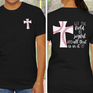 Baseball Faith Cross Shirt | Christian Baseball T-Shirt | Bible Verse Baseball Tee | Comfort Colors® | Bella Canvas | Sports Scripture Shirt