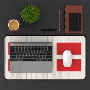 Denmark Flag Desk Mat Danish Gift For a Dane Denmark Decor Office Decor  Danmark Dansk Gave Denmark Gift Desk Pad Computer Keyboard Mat