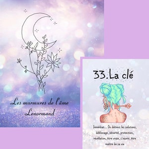 Les murmures de l’âme lenormand / Petit Lenormand / cartomancie  / oracle divinatoire / français / oracle débutant / voyance