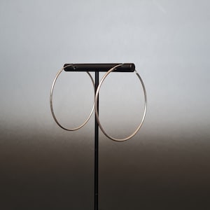 Vintage Sterling Silver Skinny Hoop Earrings