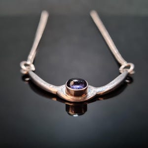 Lolite /Water Sapphire/Sterling Silver Vintage Necklace