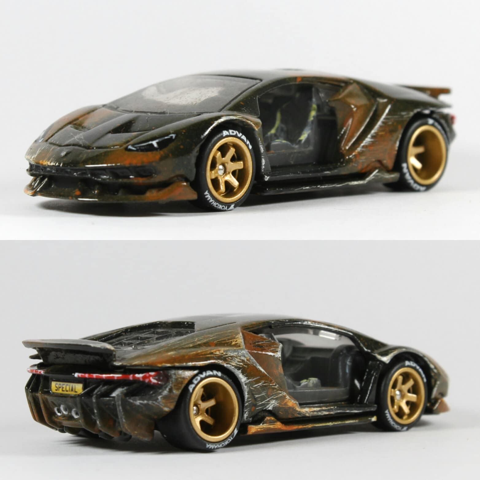 Matchbox Custom Car -thrashed Rusty 'patina' Lamborghini Centenari