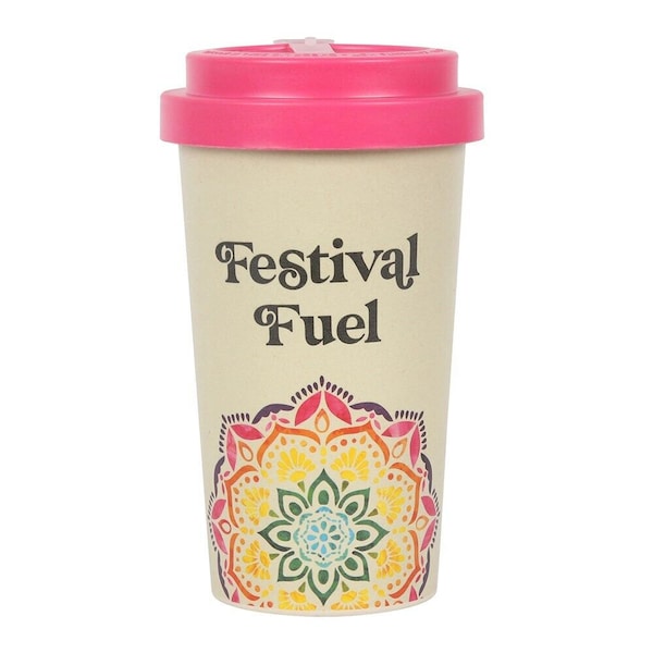 Festival fuel travel mug BPA free cornstarch resin bamboo fun summer popular best seller gifts hot and cold drinks drink through lid