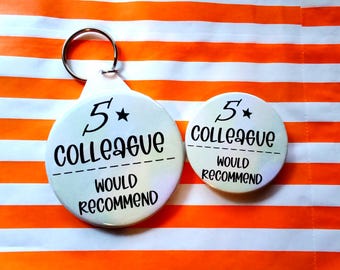 5-Star Colleague Badge Set, Funny Coworker Gift Secret Santa