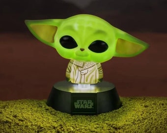 The child grogu baby Yoda collectable figure light star wars sci-fi fantasy home decor nerd gifts popular Christmas birthday best seller