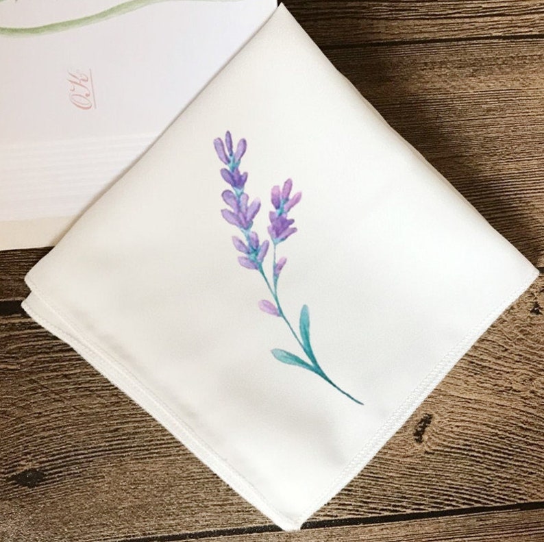 Napkin Embroidery Kit, Modern Beginner Flower Embroidery, Orchid