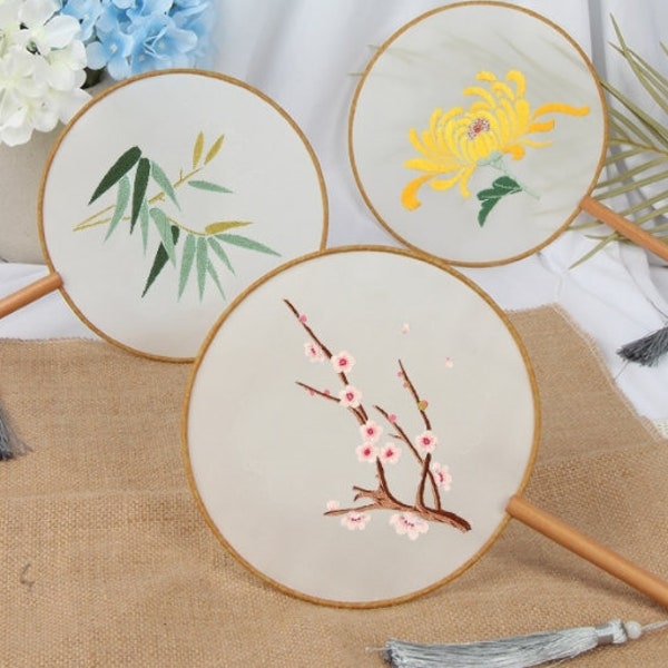 Hand Fan Embroidery Etsy