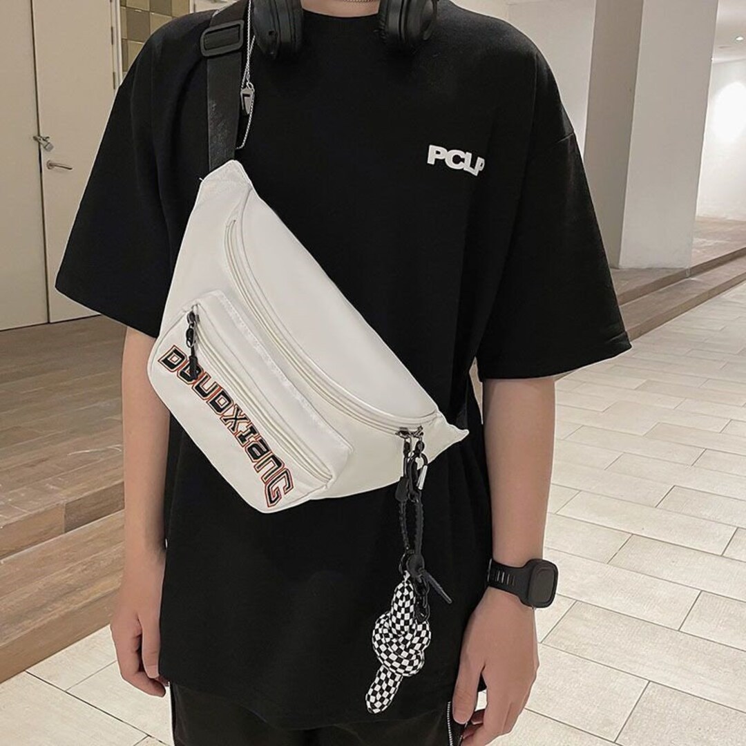 Korean Style Chest Bag for Men, Alphabet Crossbody Bag, Nylon One