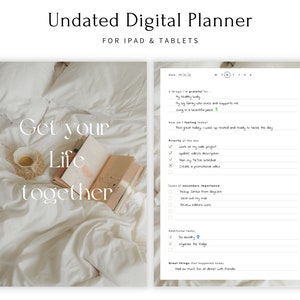Planificador digital sin fecha • Ideal para mejorar la vida y la productividad