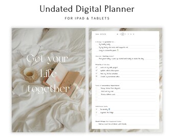 Undatierter digitaler Planer • Ideal zur Verbesserung des Lebens und der Produktivität