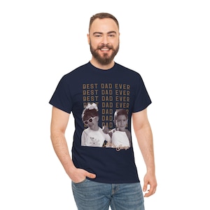 Best Dad Ever Photo Shirt, Personalized Father's Day Gift, Photo Dad Shirt, Vintage Dad Shirt, Custom Dad Tee, Dad Graphic Tee Navy