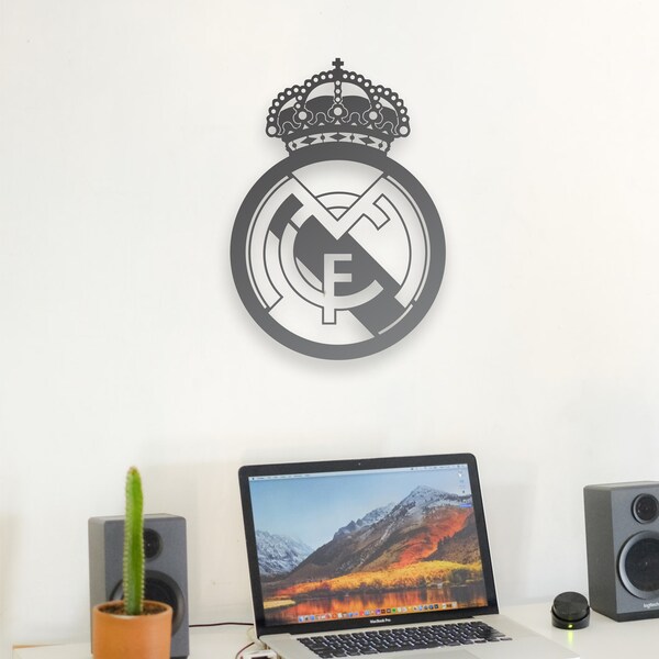 Real Madrid FC Logo for plasma & laser cutting as one piece - Digital design files DXF, SVG, Cdr, Pdf, CnC included