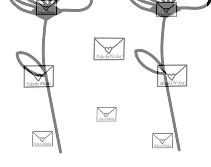 Large Hand drawn  Stained Glass Template