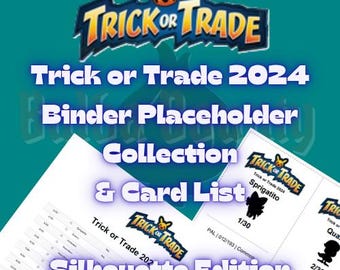 Printable Pokémon Trick or Trade 2024 Binder Placeholders and Card List. Silhouette Edition!