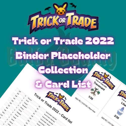 Printable Pokmon Trick or Trade 2022 Binder Placeholders and Card List -  Etsy