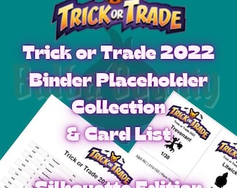 Printable Pokmon Trick or Trade 2022 Binder Placeholders and Card List.  Silhouette Edition! - Etsy