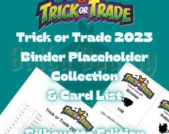 Printable Pokémon Trick or Trade 2023 Binder Placeholders and Card List. Silhouette Edition!