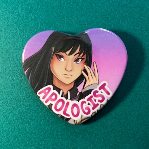 Homura Apologist - Heart Shaped Button
