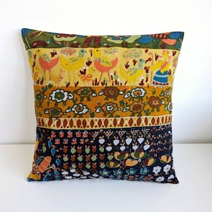 Vintage 1960 Cushion Cover - &#39;Bo Peep&#39; by Jonelle, 50cm X 50cm | 1960s, 60s/70s, Vintage Fabric, Mid Century, Rare Fabric, Childrens Fabric