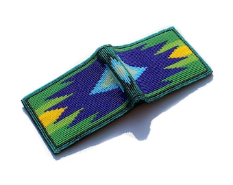 Wallets Handmade Beaded Wallet with intricate Beadwork| Bifold Wallet | Leather Wallet |