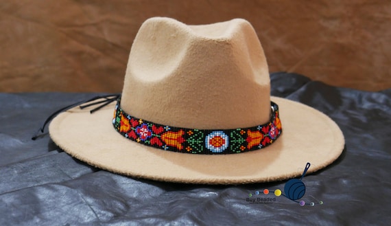 Cowboy Hat For Men Bead Hatband Native American Style Southwestern