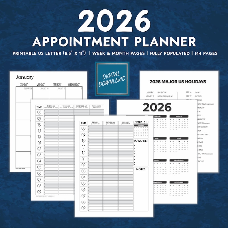2026 Appointment Books - Etsy