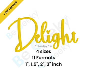 BX Font BX Font Delight Digital Embroidery Font Alphabet Instant Download, PES