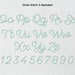 Chain Stitch Font Set 3 Cursive Embroidery Font, 7 Sizes Instant ...
