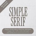 Simple Serif Tall Embroidery Font Alphabet; 7 sizes, instant download BX Font | PES + 9 other formats for Embroidery Machines