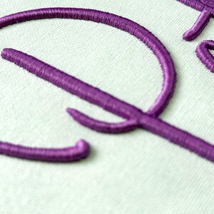 Patchwork Quilt Puff 3D Embroidery Font, Cursive Script, Machine ...