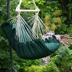 Cozy Hammock Chair Swing – Handmade Cotton Rope Hanging Seat| Boho Hängesessel für Garten & Terrasse