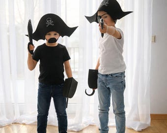 Kids Felt Pirate Costume Accessories: Safe Pretend Play Set| Piratenkostüm