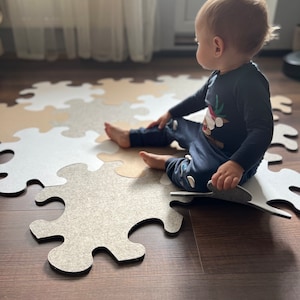 Merino Wool Puzzle playmat, Puzzle playrug, Puzzle rug, Kidsroom decor, Kinder Zimmer Teppich, puzzle spielmatte