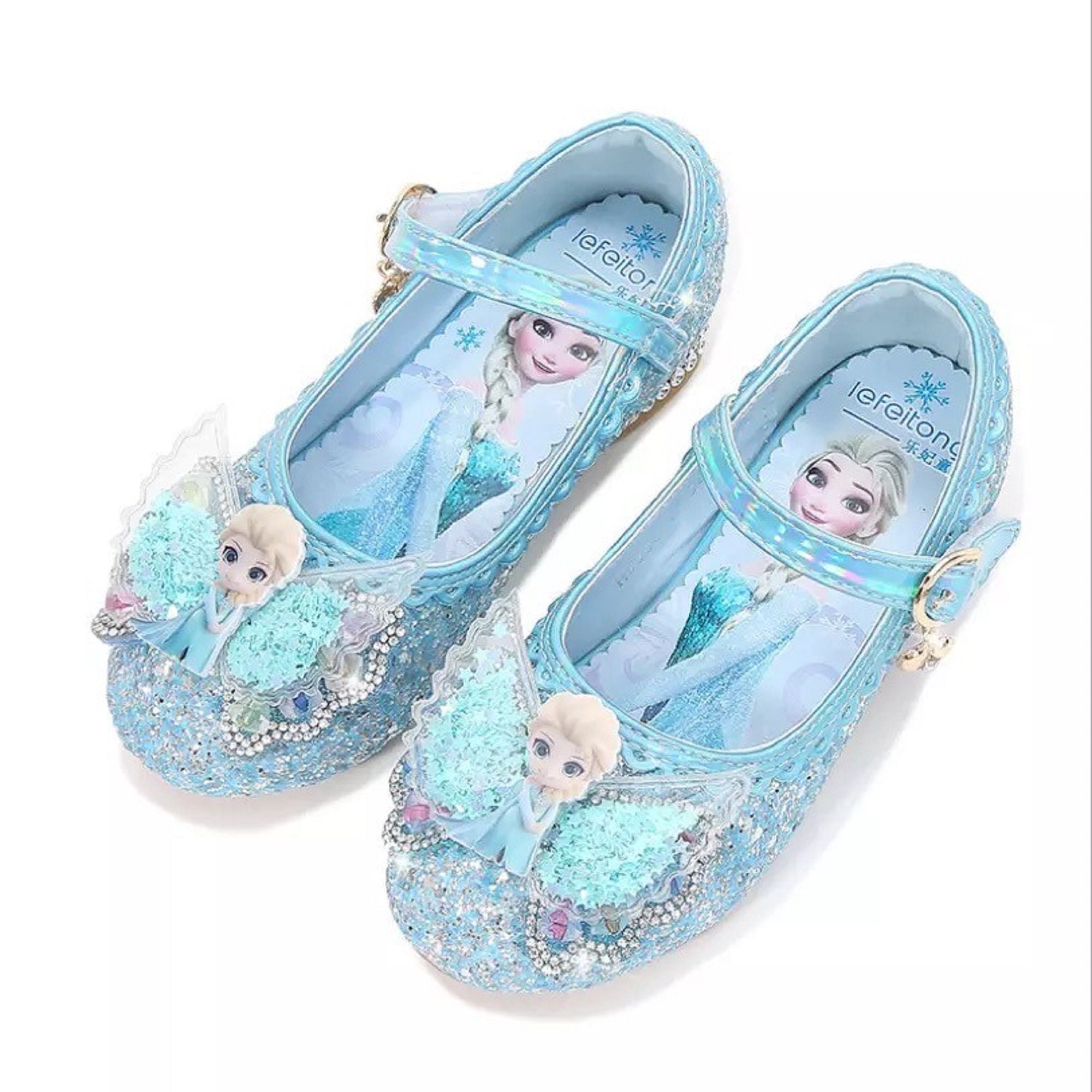 Girls Glitter Heel Shoes Party Princess Sequin Shoes, Sparkly Shoes ...