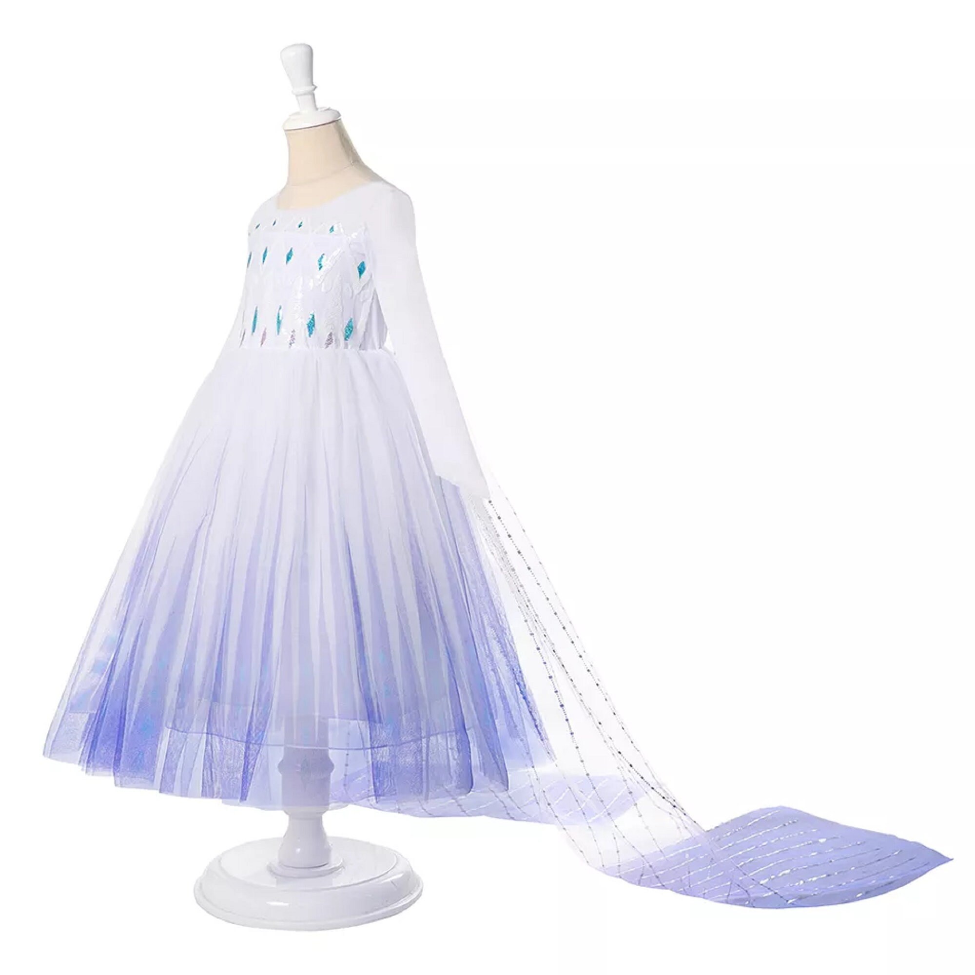 Magical Costumes Girls Elsa Snow Kingdom Princess Costume in Blue