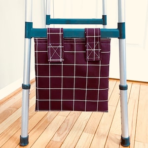 Foley Bag Cover, Maroon, Fabric, 2000ml Urine Bag Cover,Discreet,Urine Bag Caddy, Sturdy Fabric, Water Repellent Fabric, Medical.