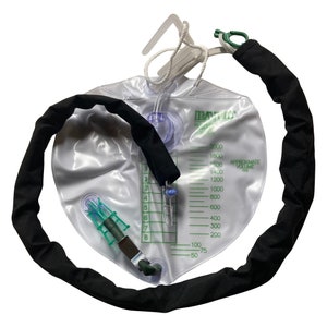 Foley Bag Tube Cover, Black Foley Catheter Medical Supplies,Urine Drain Tube Cover, Sturdy Fabric.  2inch width X  42 inch length.