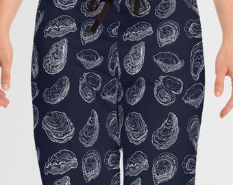 Funny Oyster Women's Pajama Pants Oyster Pajama Gift For Mothers Day Shellfish Drawstring Lounge Pants Seafood Lover Christmas Gift For Mom