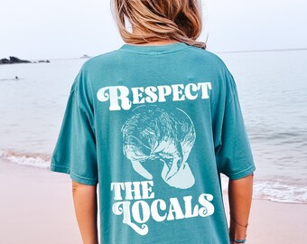 Manatee Comfort Colors T shirt Sea Cow Tops Ocean Conservation Save the Ocean Graphic Tee For Manatee Lover Nature Wildlife Animal Gift For