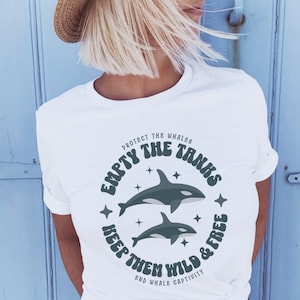 Save The Orcas Shirt For Whale Lover, Empty The Tanks Tshirt, Protect The Orcas, Environmental Sea Nature Conservation, End Whale Captivity