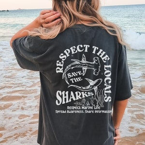 Trendy Shark Comfort Colors Shirts For Shark Lover Shark Marine Bio Tees Ocean Conservation Surfing Gifts Summer Beach Animal Graphic Tees