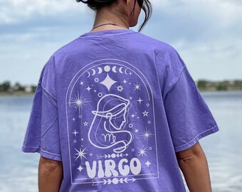 Zodiac Horoscope Comfort Colors Shirt Virgo Zodiac Tshirt Zodiac Sign Virgo Tee August September Birthday Gift for Astrology Gift For Her