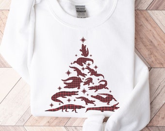 Funny Alligator Christmas Shirt, Alligator Gifts, Gator Mom Sweatshirt, Florida Crewneck, Gator Family Shirt, Alligator Lover Swamp Sweater