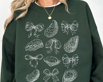 Austern-Coquette-Mama-Sweatshirt, Austerngeschenk, Austernöffner-Shirt zum Muttertag, Pullover für Austernliebhaber-Mamas, Meeresfrüchte-Liebhaber-Strand-Meerjungfrauen-Top