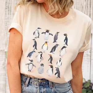 Penguin Gift, Penguin Shirt, Cute Animal Shirts For Women, Zoo Aquarium Gift, Cute Penguins, Penguin Lover Tee, Gift For Penguins Lovers