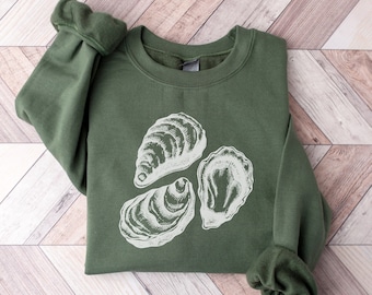 Retro Oyster Sweatshirt, Oyster Gifts, Oyster Shucker Shirt For Mothers Day Gift, Oyster Lover Mom Sweater Mother Shucker Seafood Lover Tee