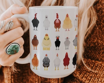 Retro Chicken Mama Mug Gifts For Farmer Chicken Cups Mother's Day Gift Mug Mom Grandma Coffee Cup Cute Farm Animal Graphic Mug For Daughter